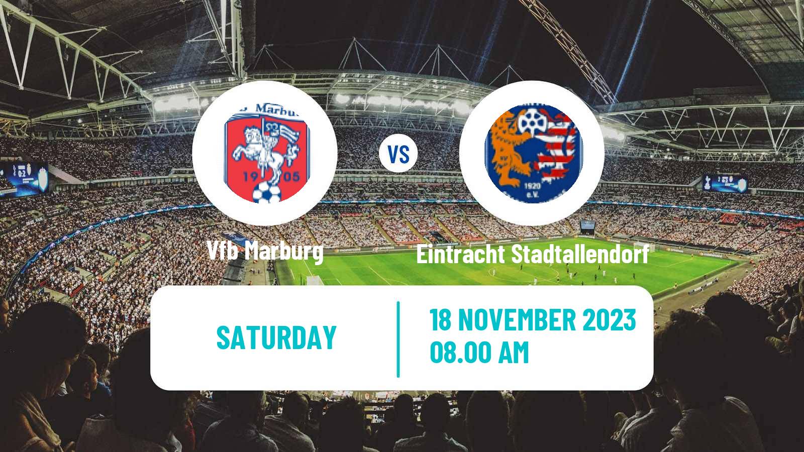Soccer German Oberliga Hessen Marburg - Eintracht Stadtallendorf