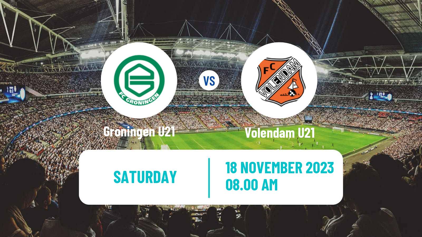 Soccer Dutch Divisie 1 U21 Groningen U21 - Volendam U21