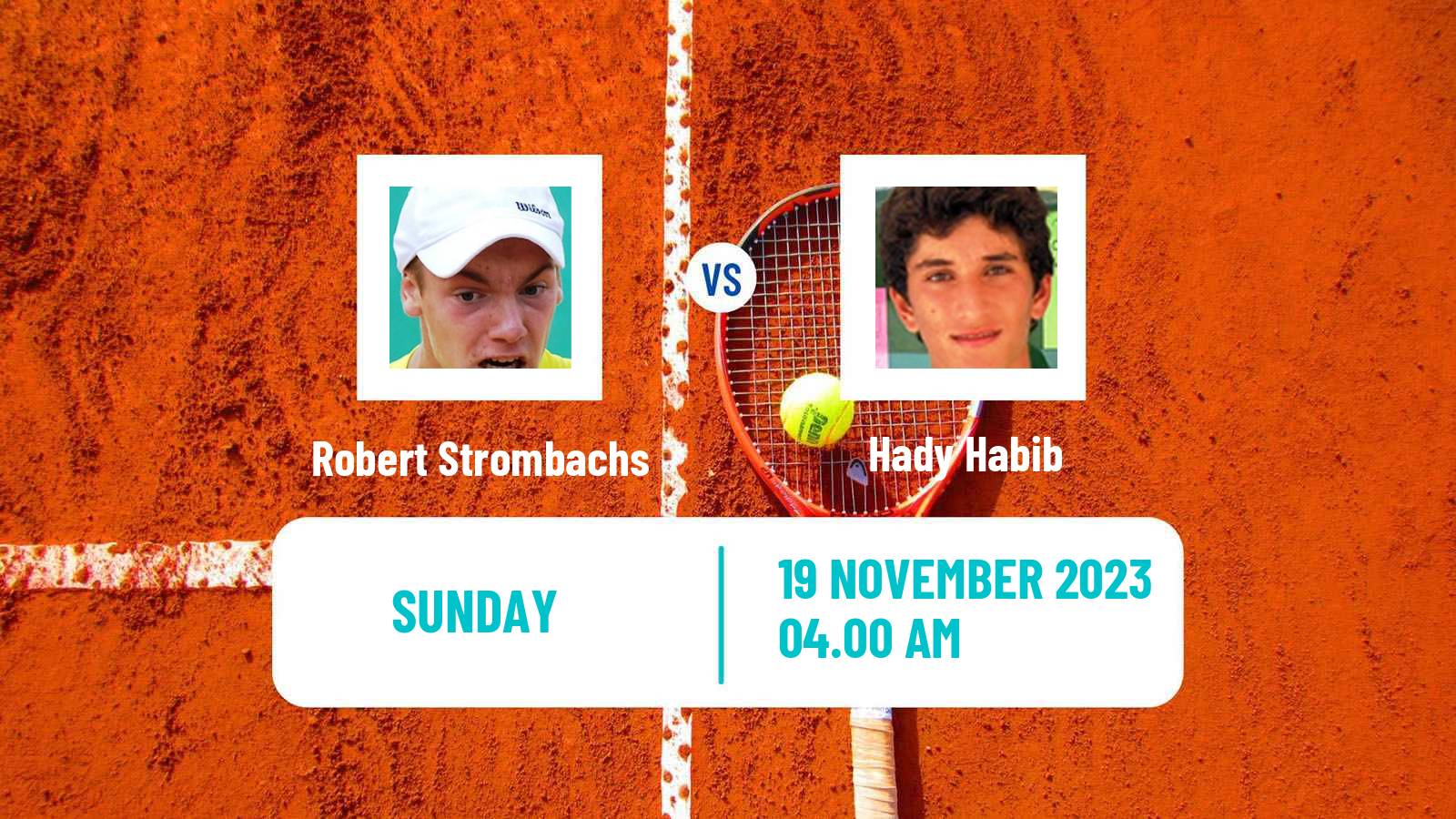 Tennis ITF M25 Monastir 8 Men Robert Strombachs - Hady Habib