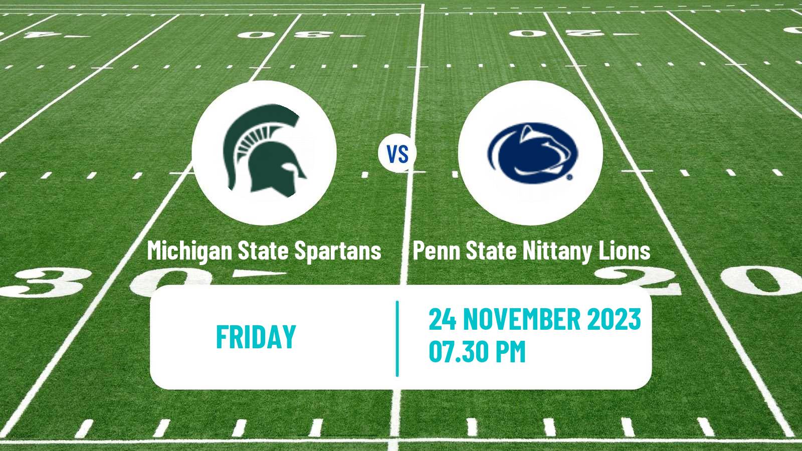 American football NCAA College Football Michigan State Spartans - Penn State Nittany Lions