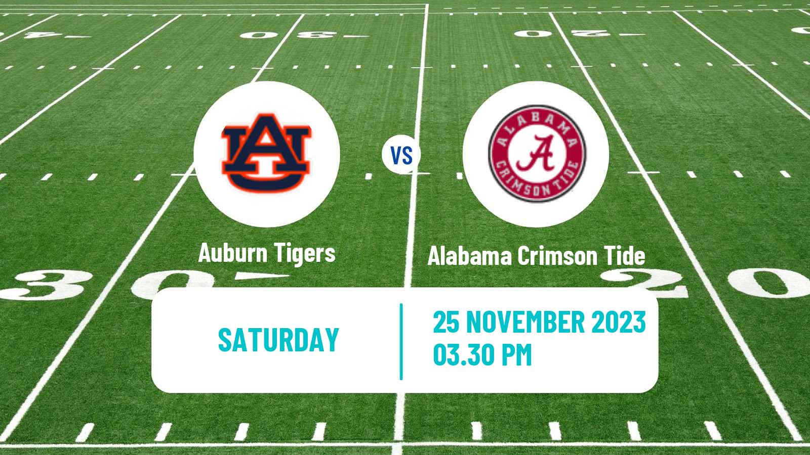 American football NCAA College Football Auburn Tigers - Alabama Crimson Tide