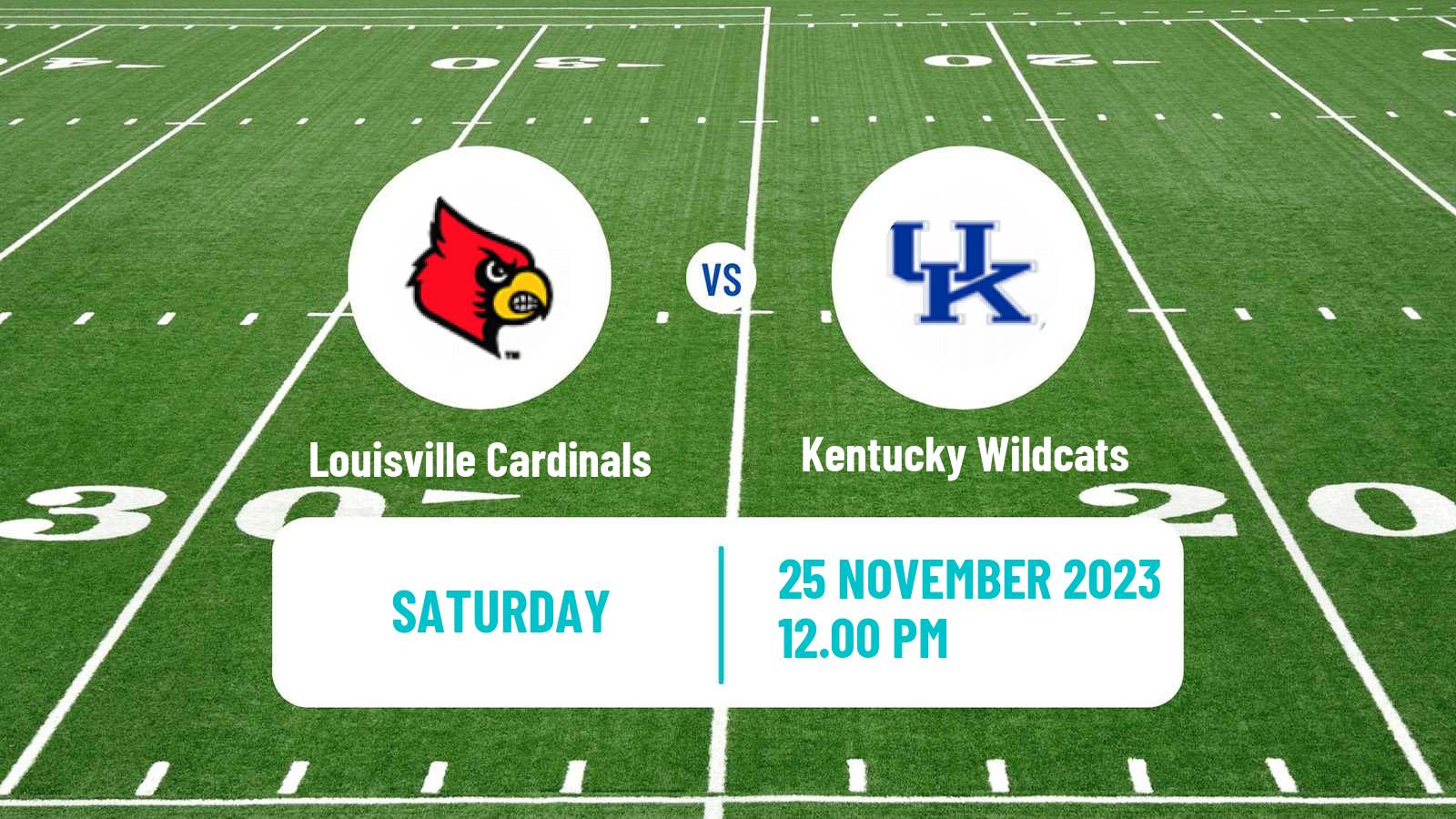 American football NCAA College Football Louisville Cardinals - Kentucky Wildcats