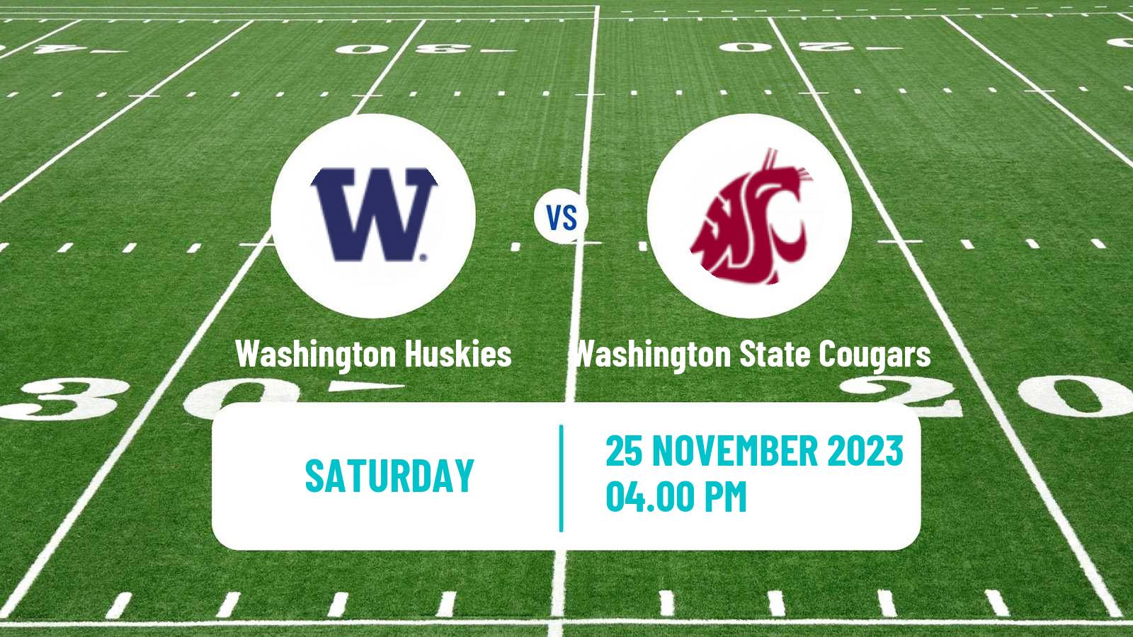 American football NCAA College Football Washington Huskies - Washington State Cougars