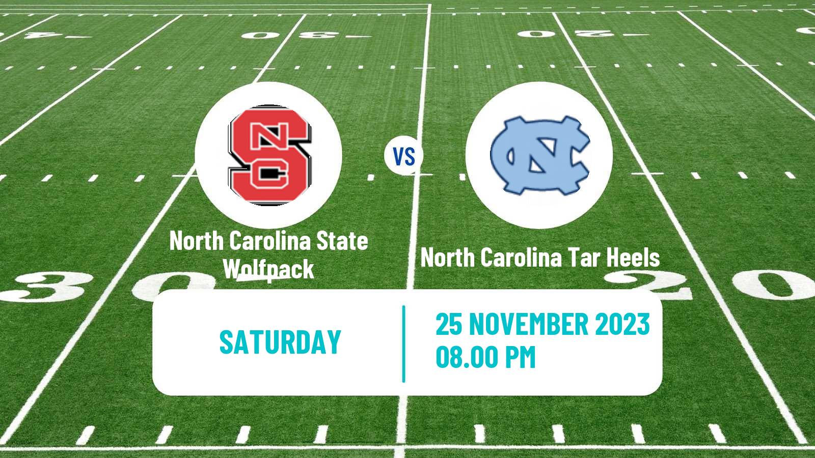 American football NCAA College Football North Carolina State Wolfpack - North Carolina Tar Heels