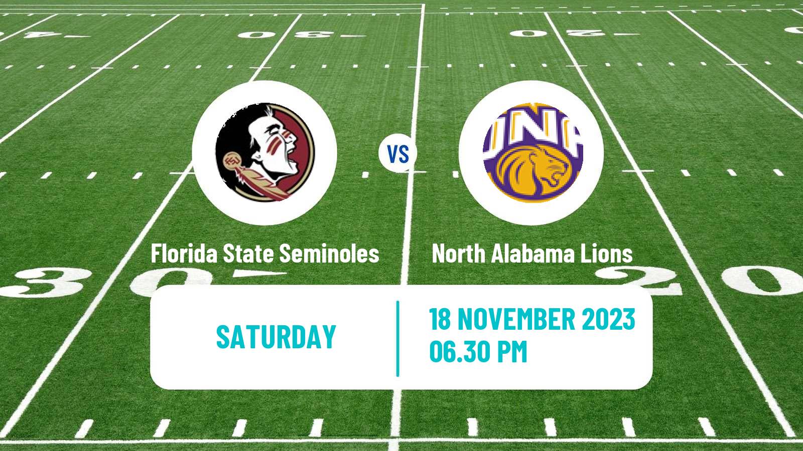 American football NCAA College Football Florida State Seminoles - North Alabama Lions