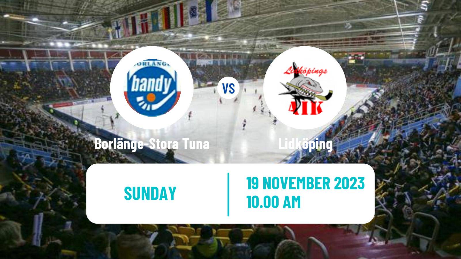 Bandy Swedish Allsvenskan Bandy Borlänge-Stora Tuna - Lidköping