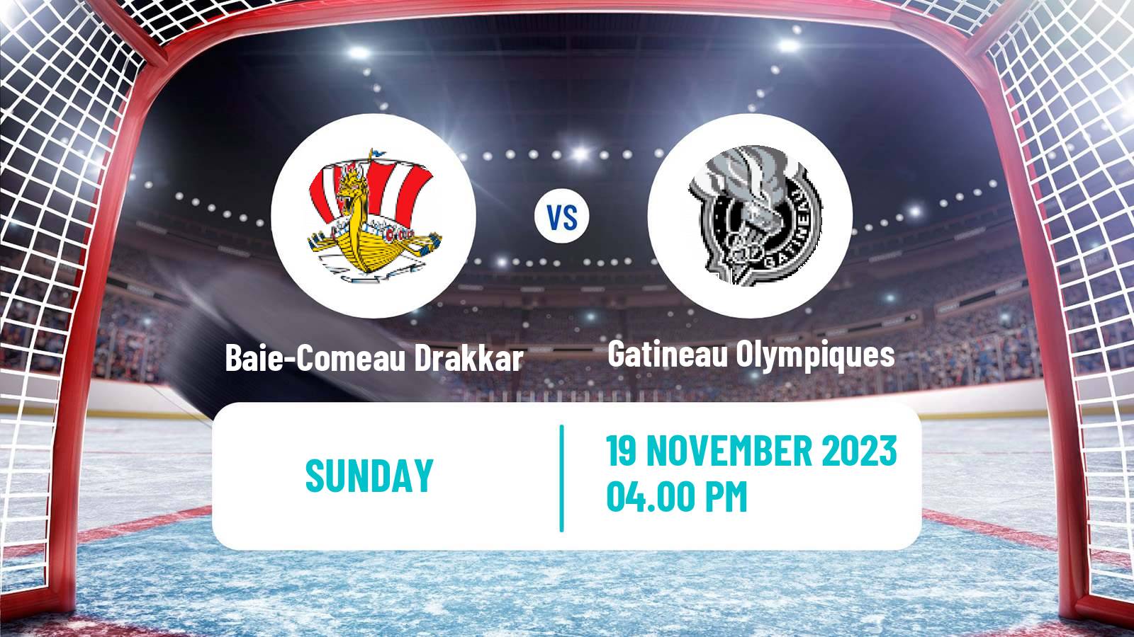 Hockey QMJHL Baie-Comeau Drakkar - Gatineau Olympiques