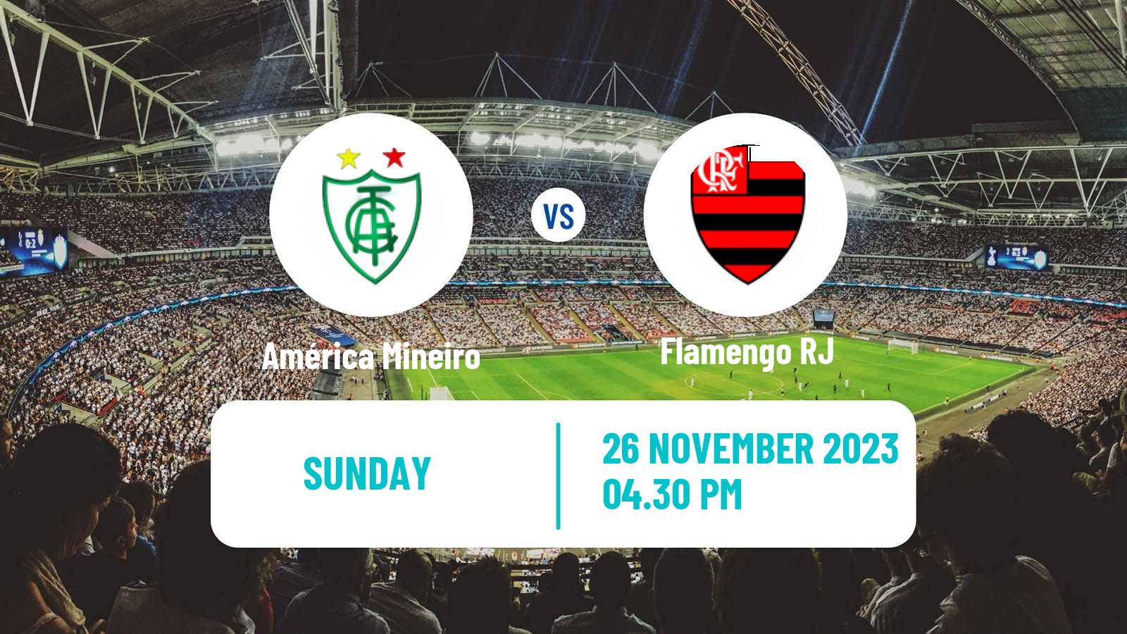 Soccer Brazilian Serie A América Mineiro - Flamengo