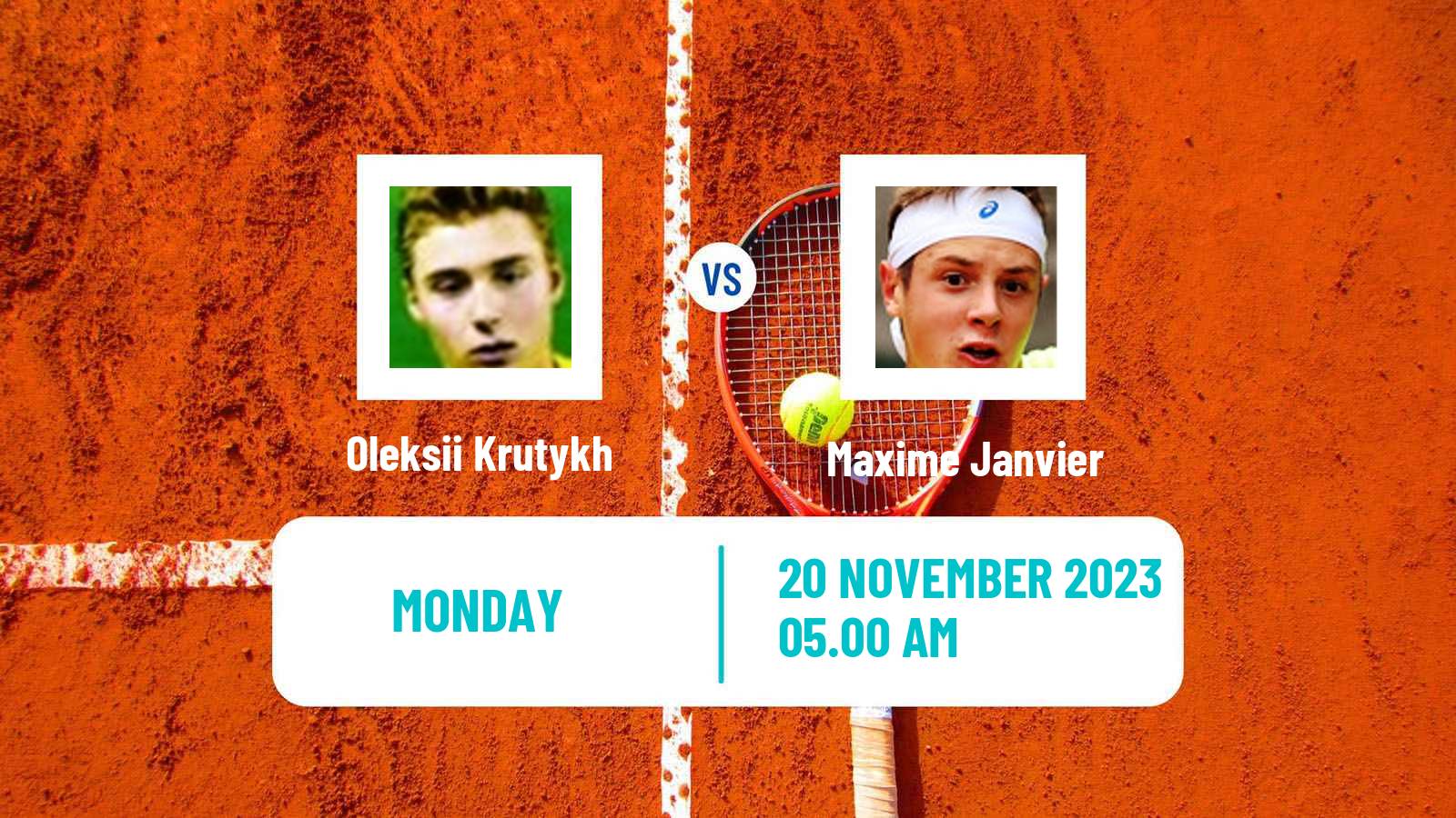 Tennis Valencia Challenger Men Oleksii Krutykh - Maxime Janvier