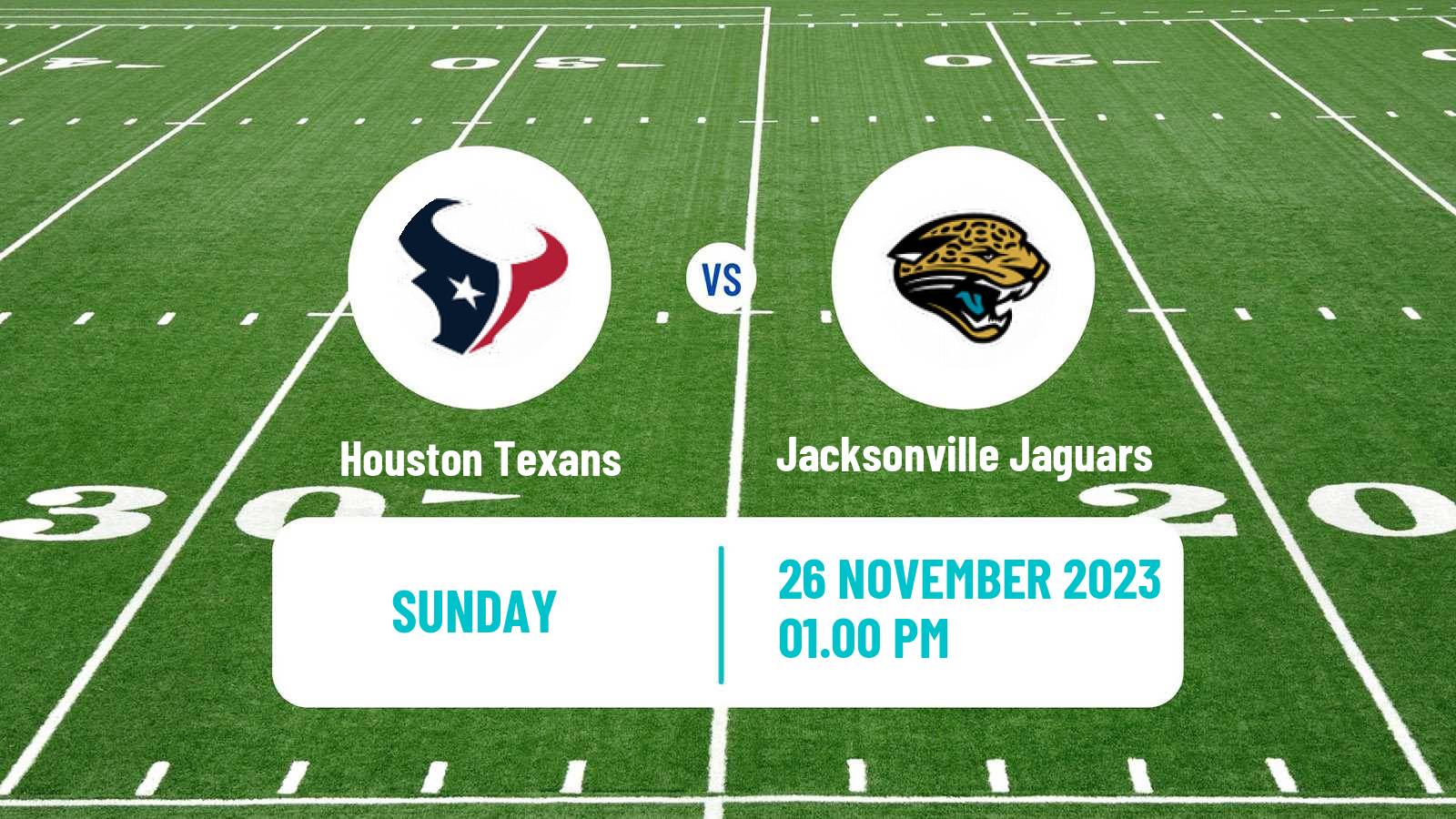 American football NFL Houston Texans - Jacksonville Jaguars