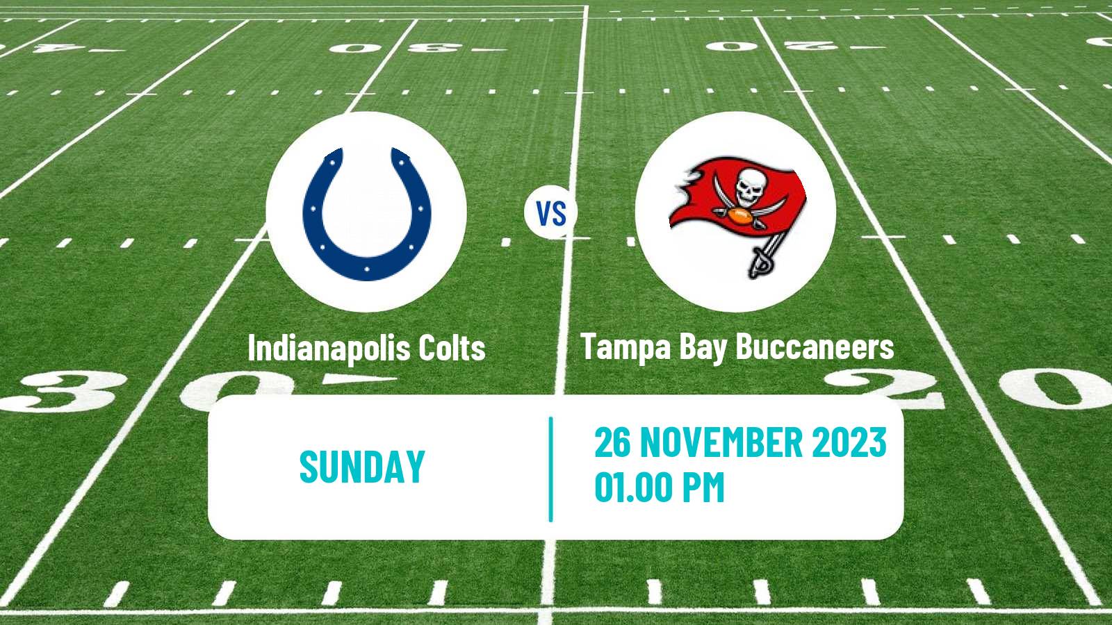 American football NFL Indianapolis Colts - Tampa Bay Buccaneers