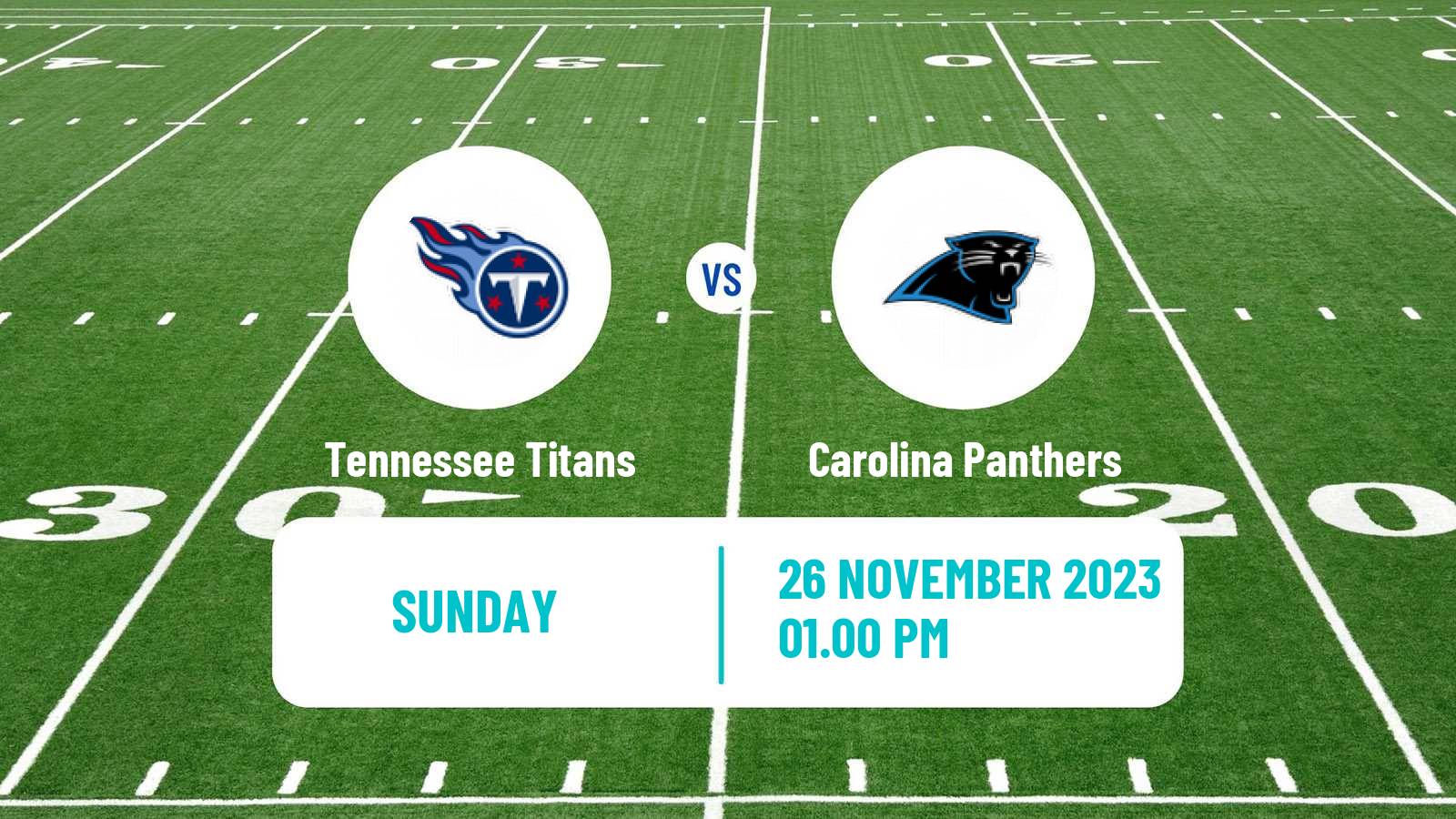 American football NFL Tennessee Titans - Carolina Panthers