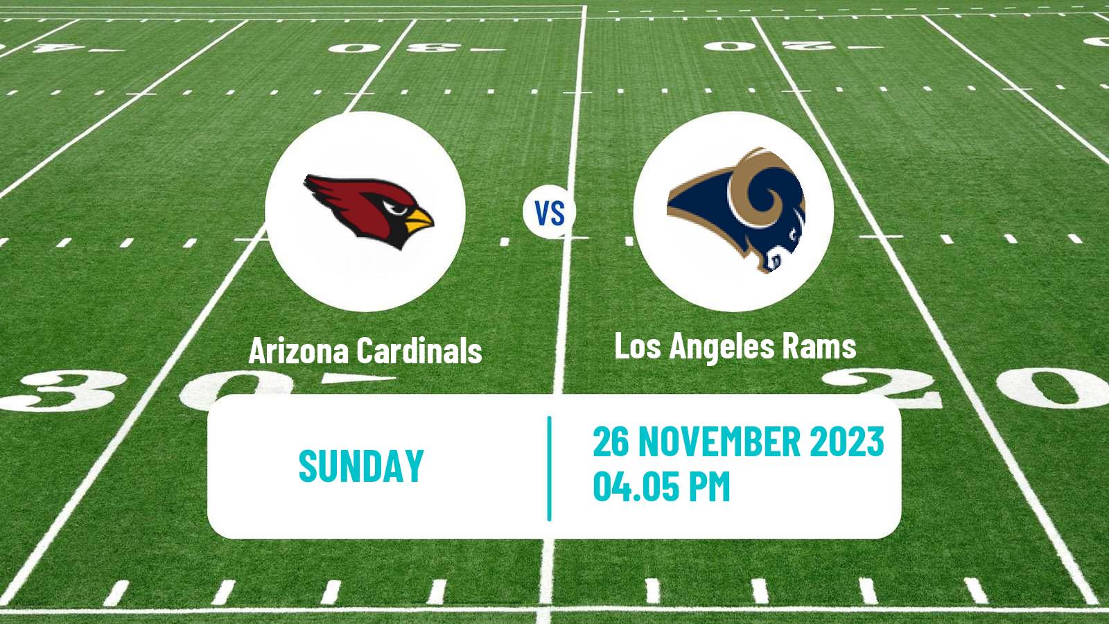 American football NFL Arizona Cardinals - Los Angeles Rams