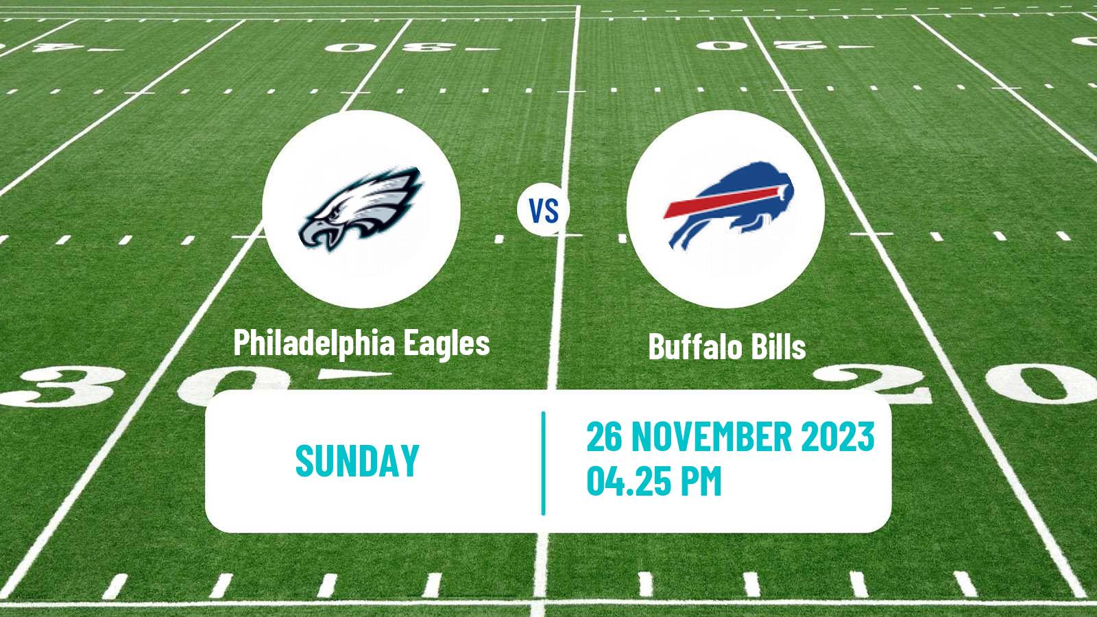 American football NFL Philadelphia Eagles - Buffalo Bills