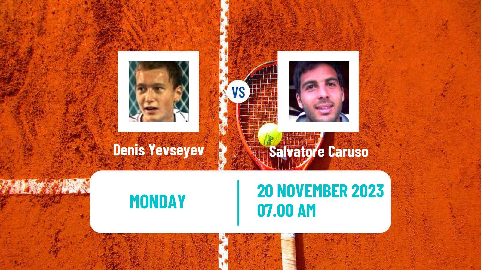 Tennis Valencia Challenger Men Denis Yevseyev - Salvatore Caruso