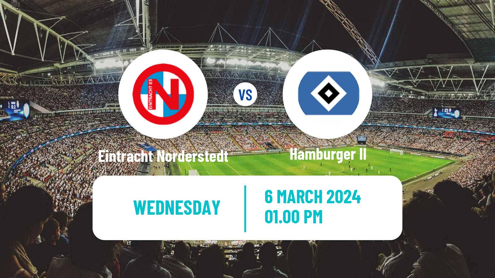 Soccer German Regionalliga North Eintracht Norderstedt - Hamburger II