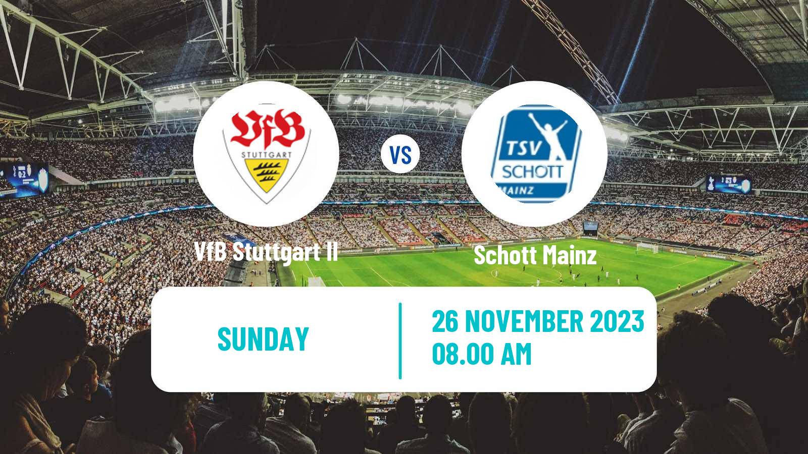 Soccer German Regionalliga Sudwest VfB Stuttgart II - Schott Mainz