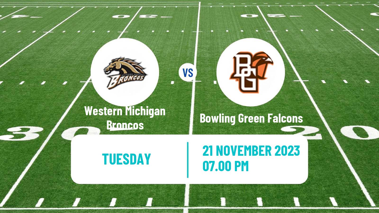 American football NCAA College Football Western Michigan Broncos - Bowling Green Falcons