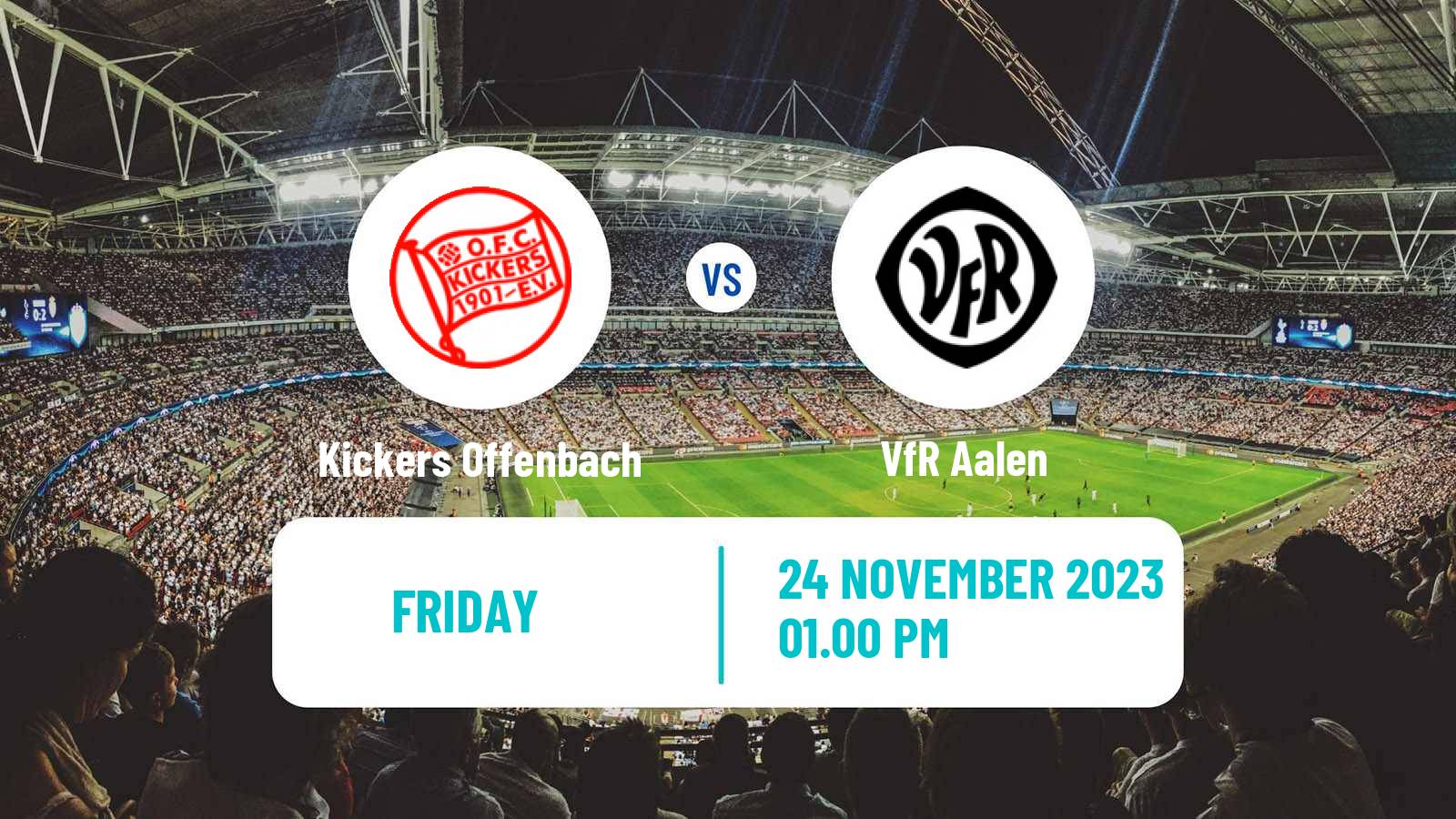 Soccer German Regionalliga Sudwest Kickers Offenbach - VfR Aalen