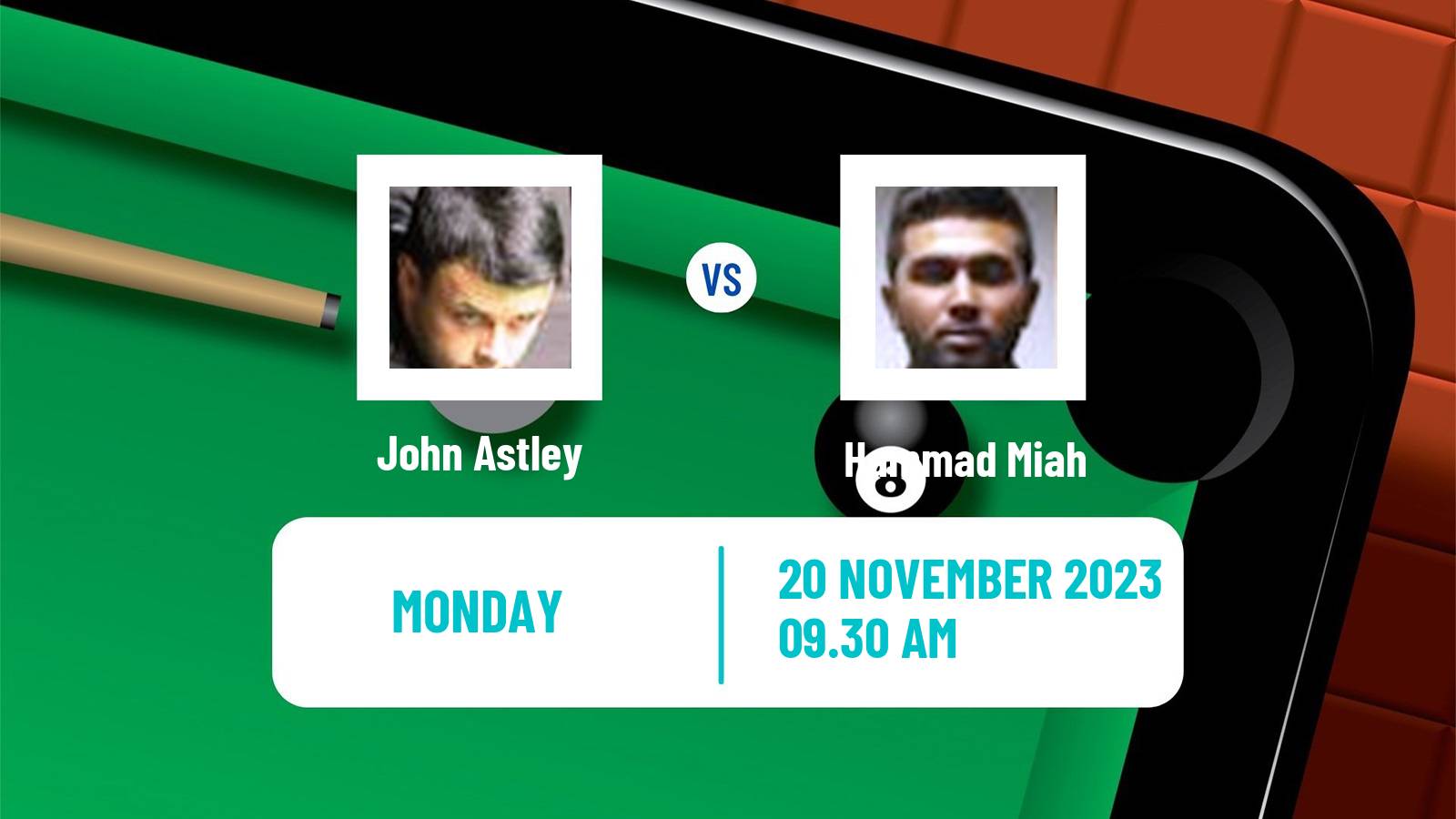 Snooker Uk Championship John Astley - Hammad Miah