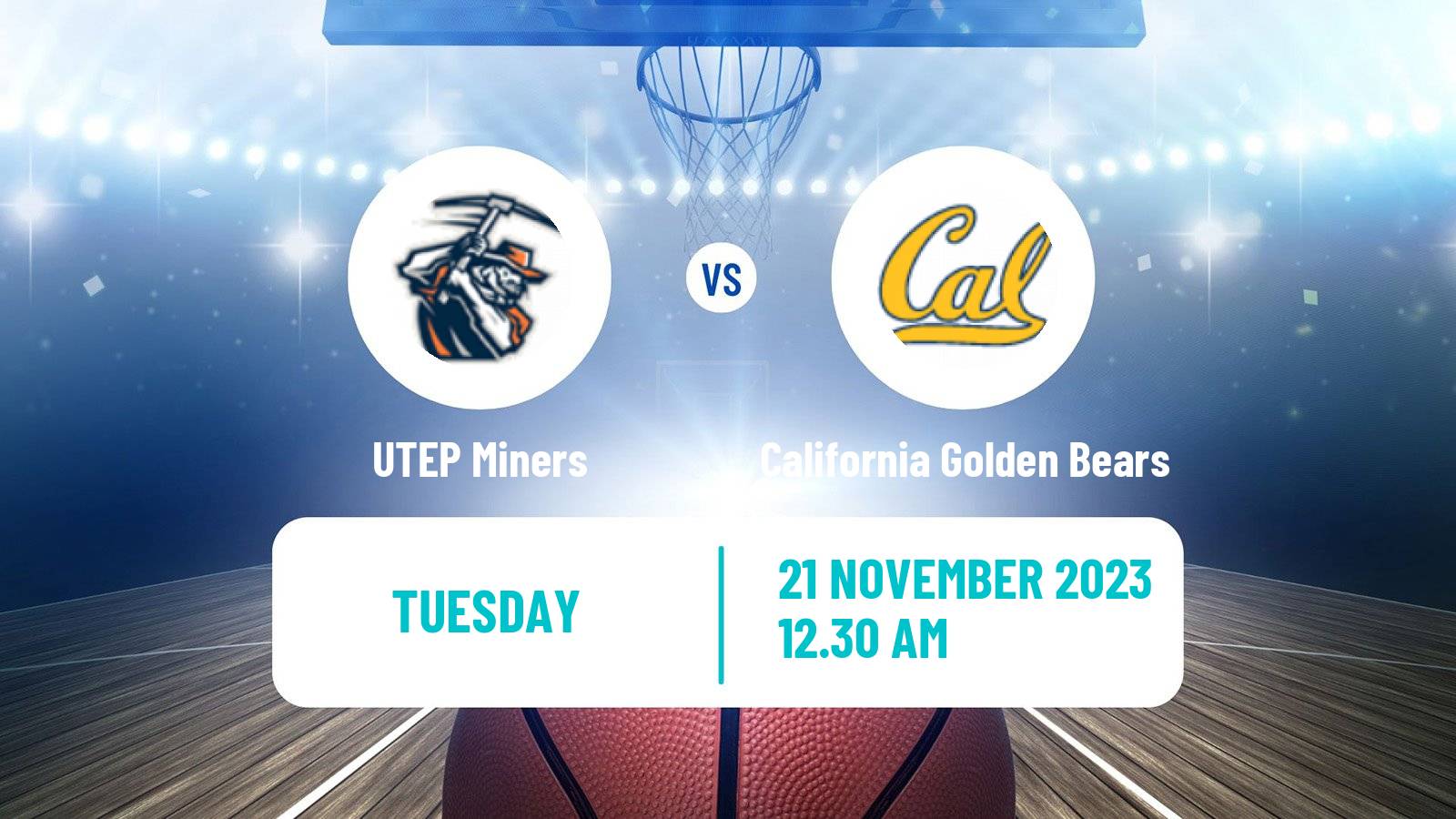 Basketball NCAA College Basketball UTEP Miners - California Golden Bears