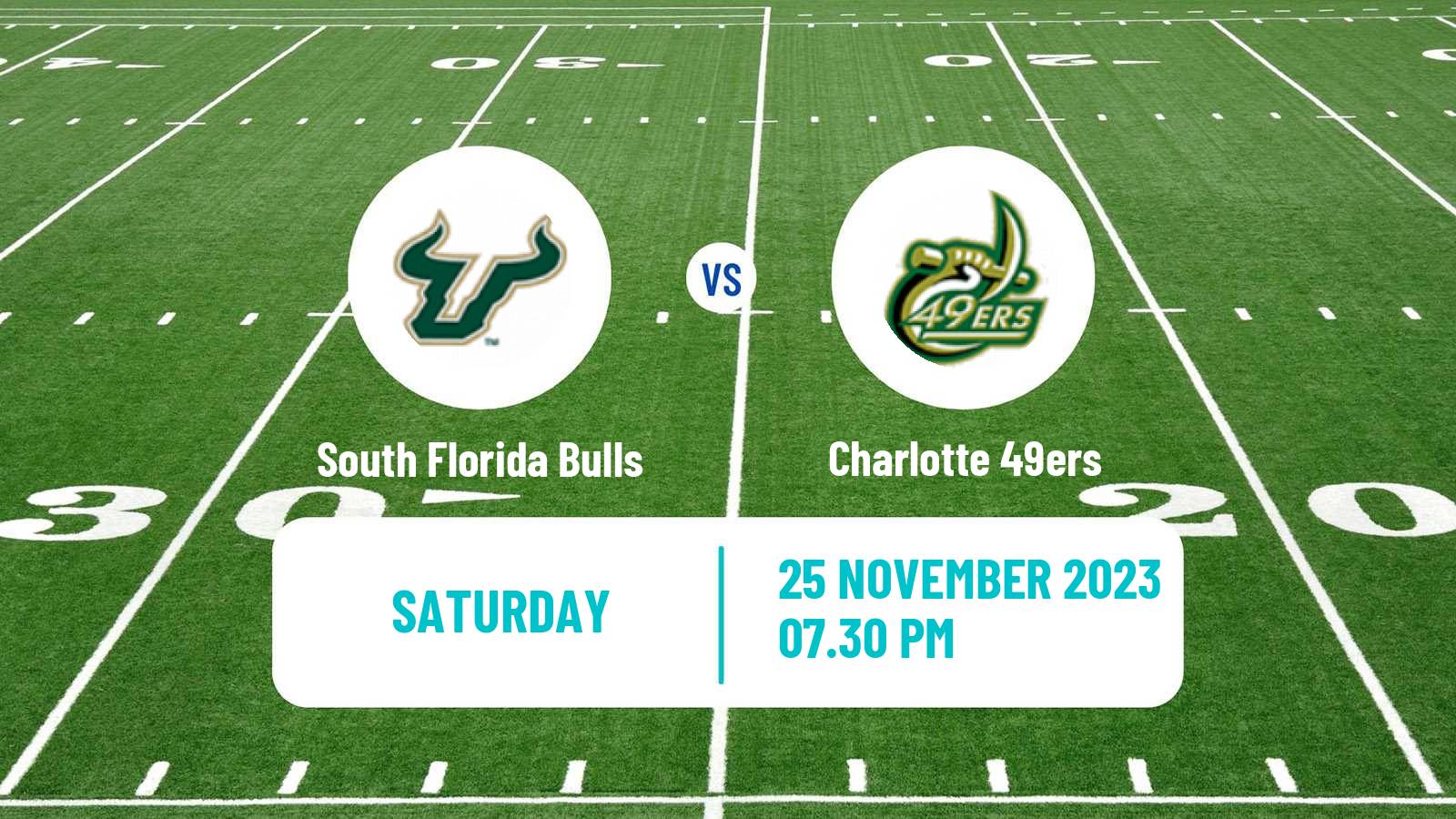 American football NCAA College Football South Florida Bulls - Charlotte 49ers