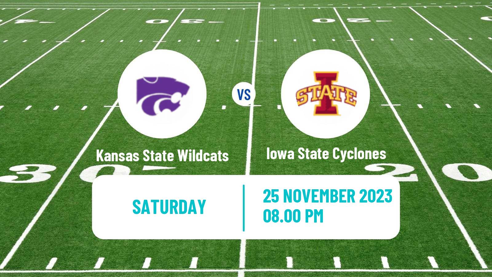 American football NCAA College Football Kansas State Wildcats - Iowa State Cyclones