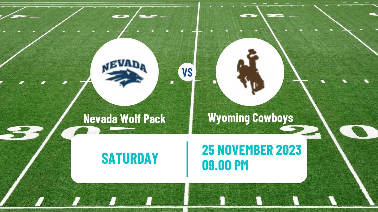 American football NCAA College Football Nevada Wolf Pack - Wyoming Cowboys