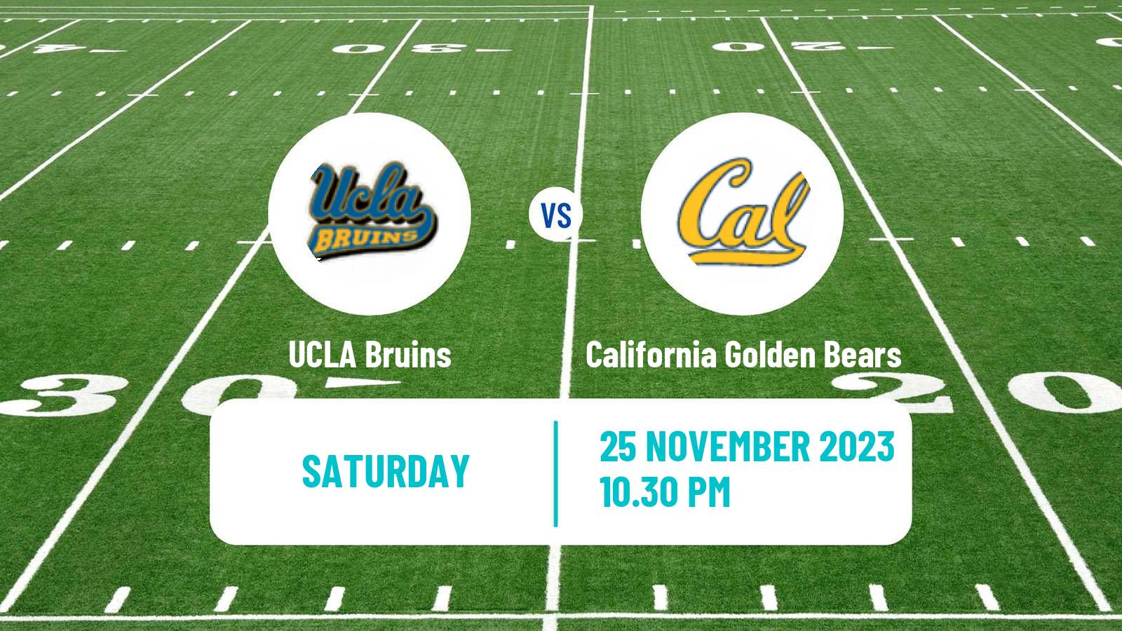 American football NCAA College Football UCLA Bruins - California Golden Bears