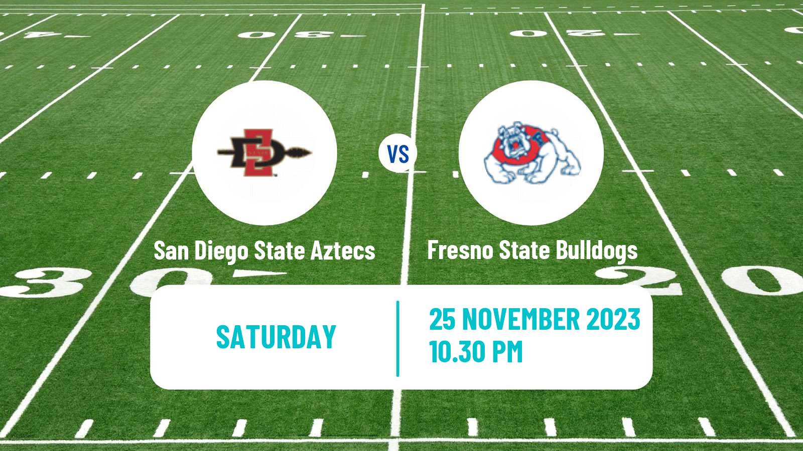 American football NCAA College Football San Diego State Aztecs - Fresno State Bulldogs