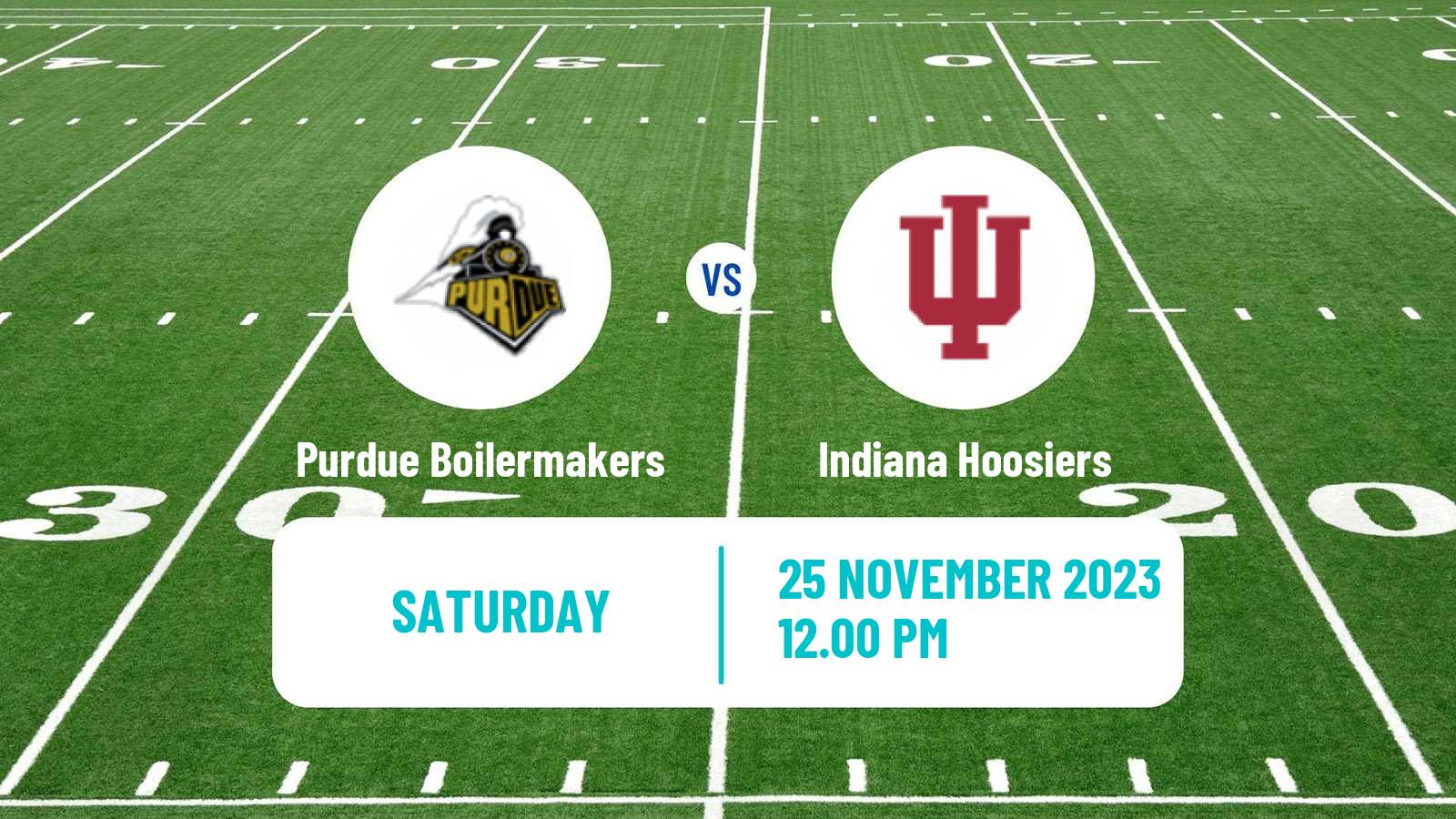 American football NCAA College Football Purdue Boilermakers - Indiana Hoosiers