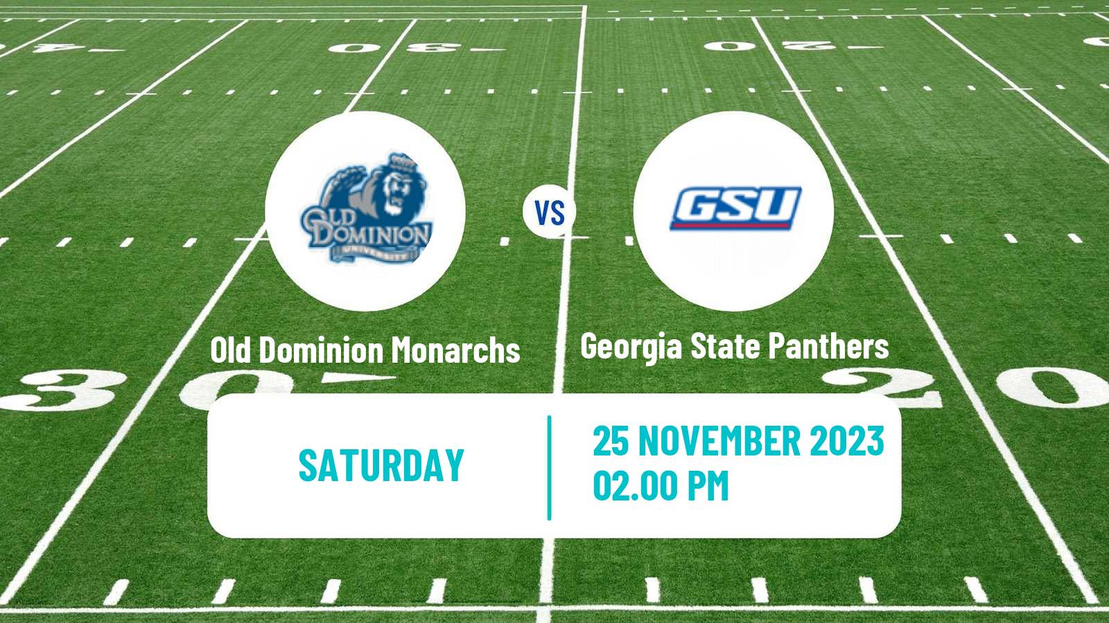 American football NCAA College Football Old Dominion Monarchs - Georgia State Panthers