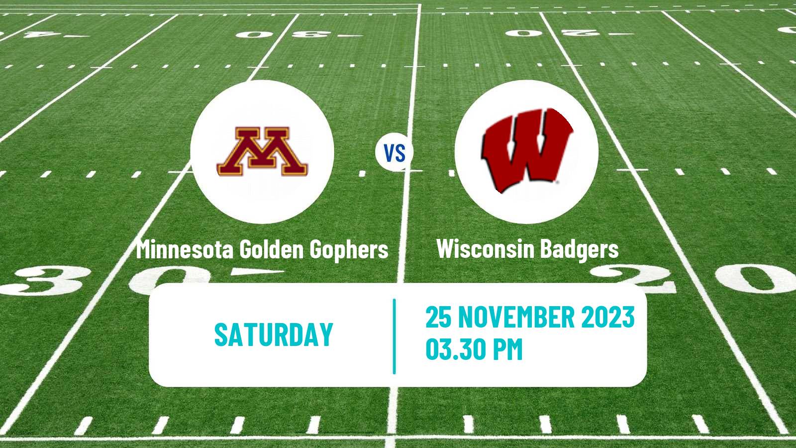 American football NCAA College Football Minnesota Golden Gophers - Wisconsin Badgers