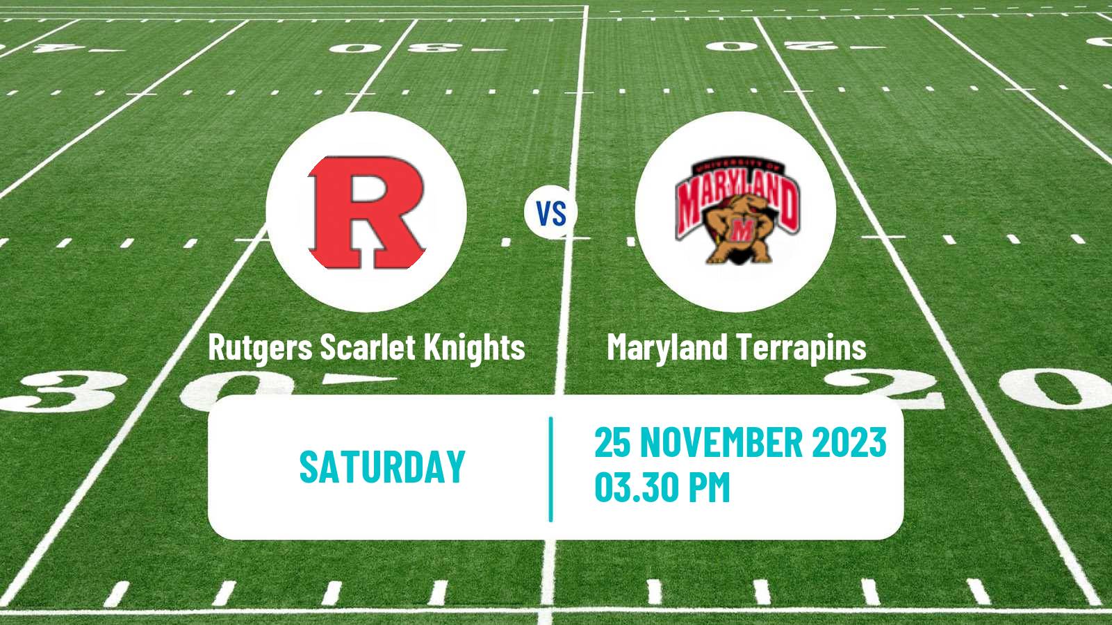 American football NCAA College Football Rutgers Scarlet Knights - Maryland Terrapins