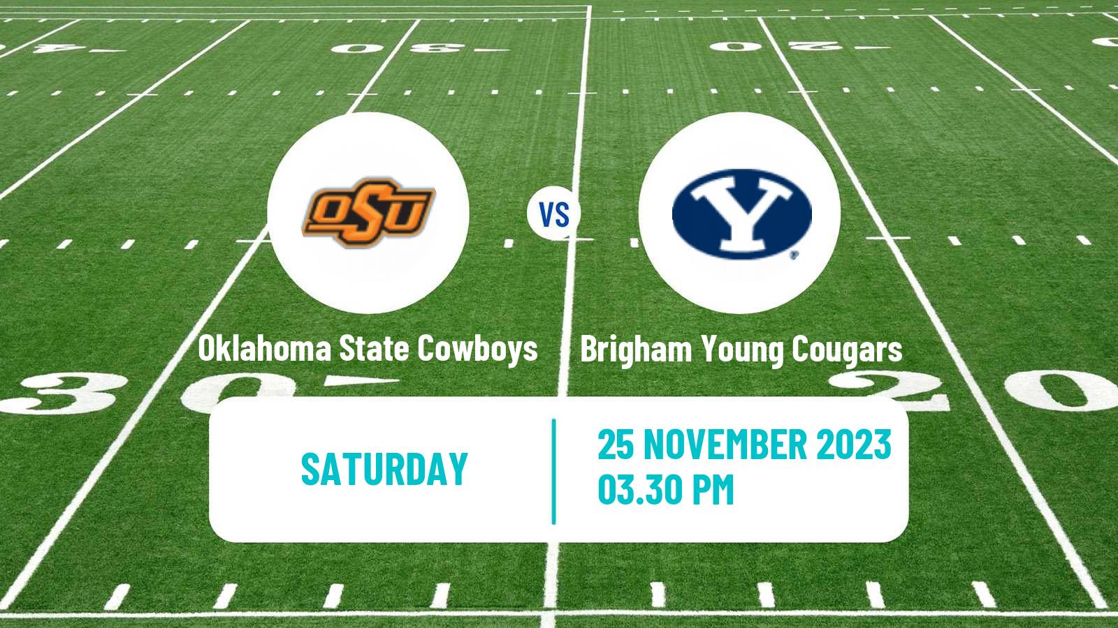 American football NCAA College Football Oklahoma State Cowboys - Brigham Young Cougars