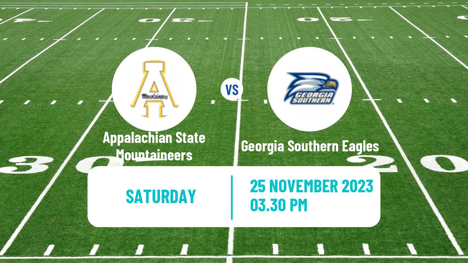 American football NCAA College Football Appalachian State Mountaineers - Georgia Southern Eagles