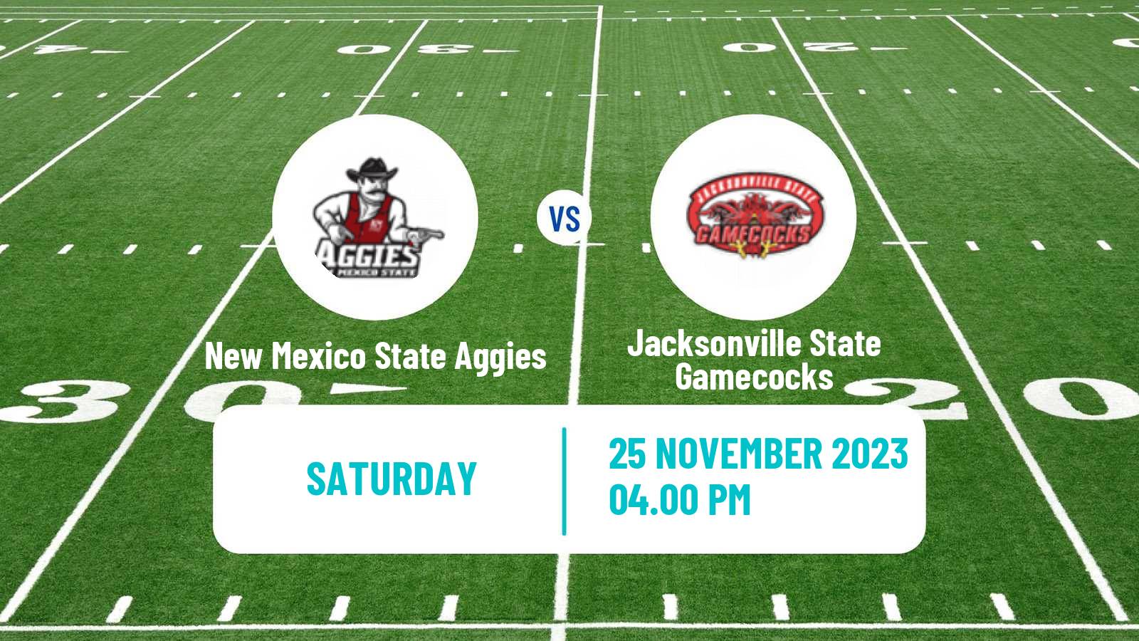 American football NCAA College Football New Mexico State Aggies - Jacksonville State Gamecocks