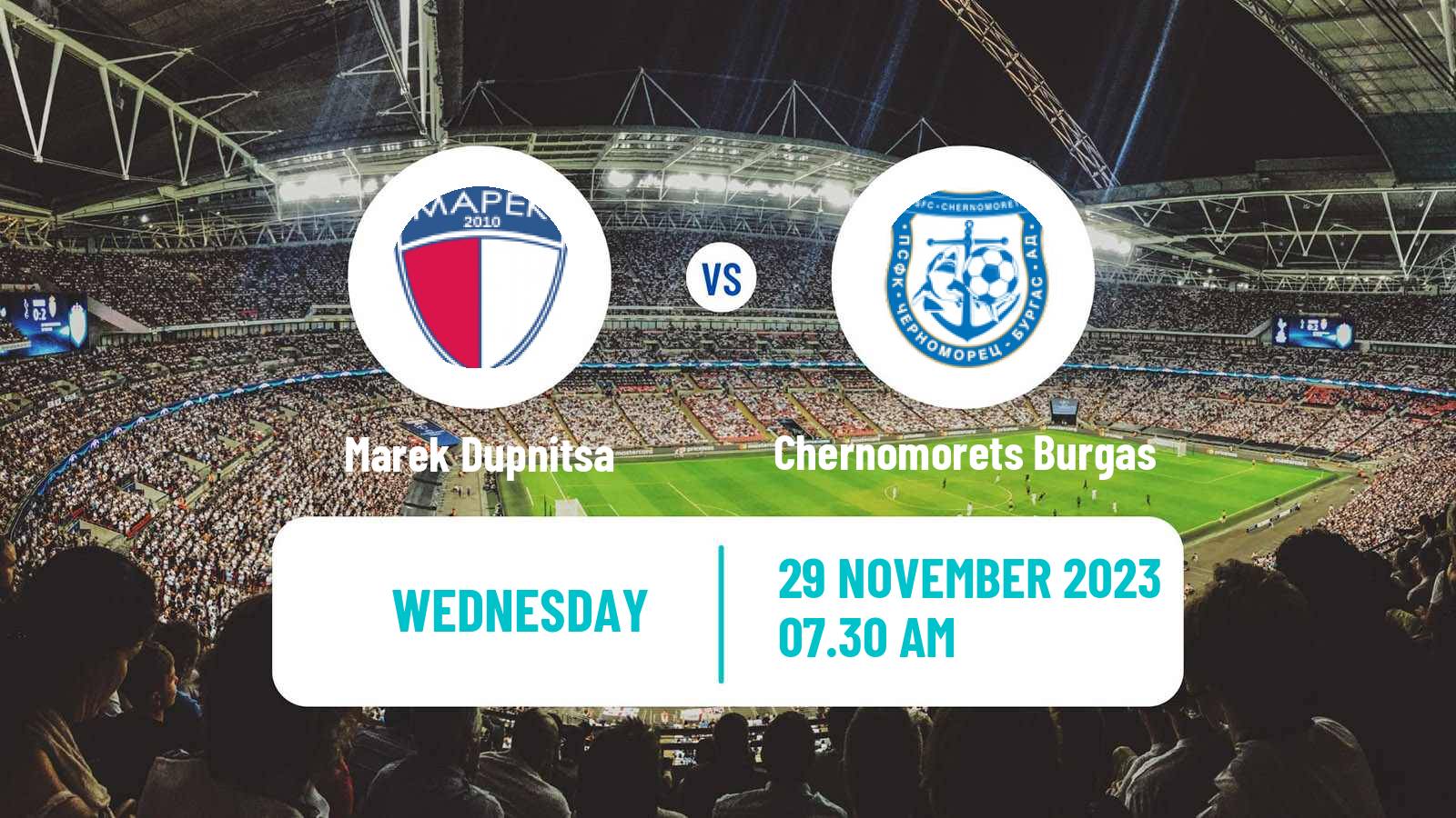 Soccer Bulgarian Vtora Liga Marek Dupnitsa - Chernomorets Burgas