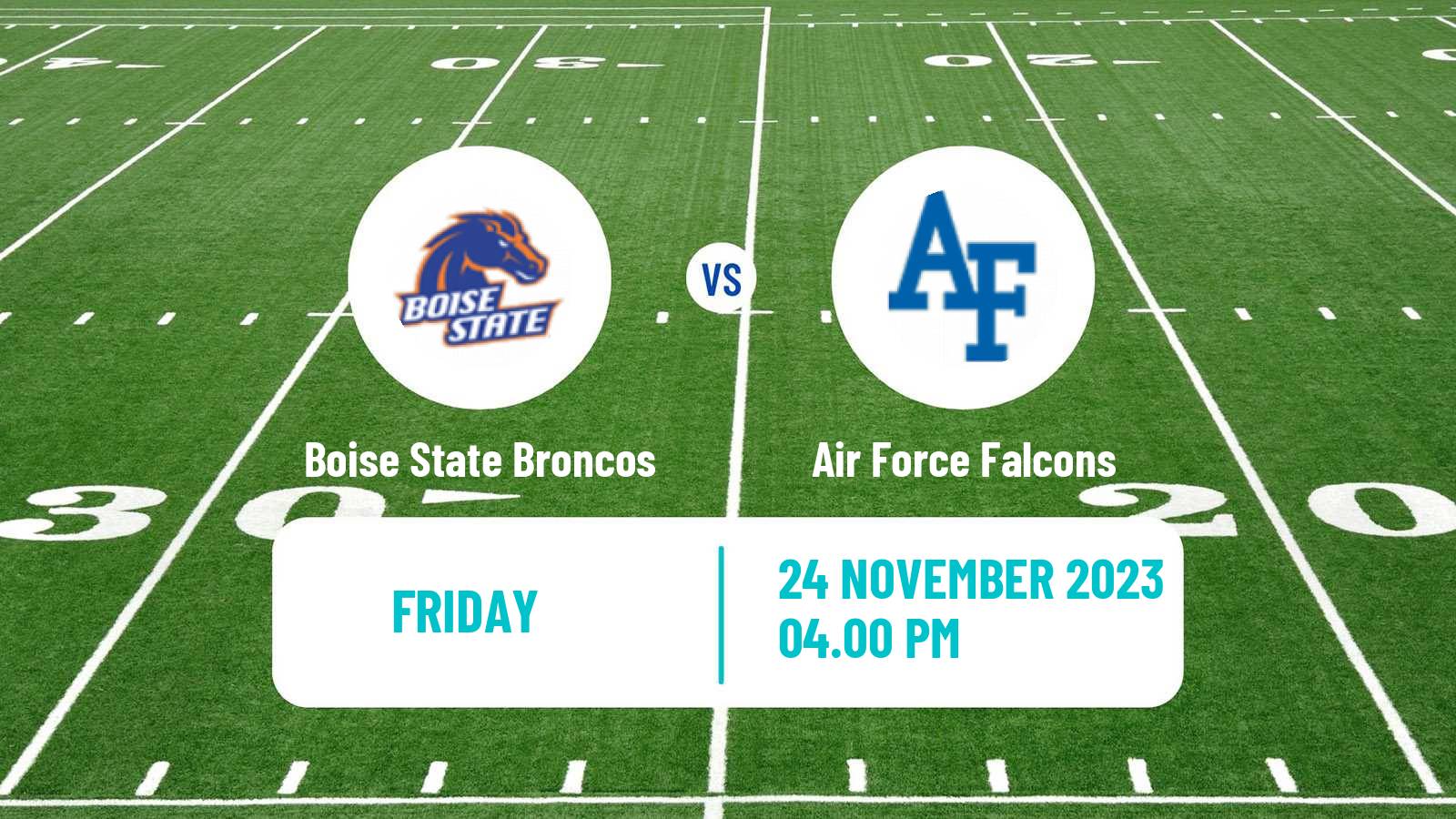 American football NCAA College Football Boise State Broncos - Air Force Falcons