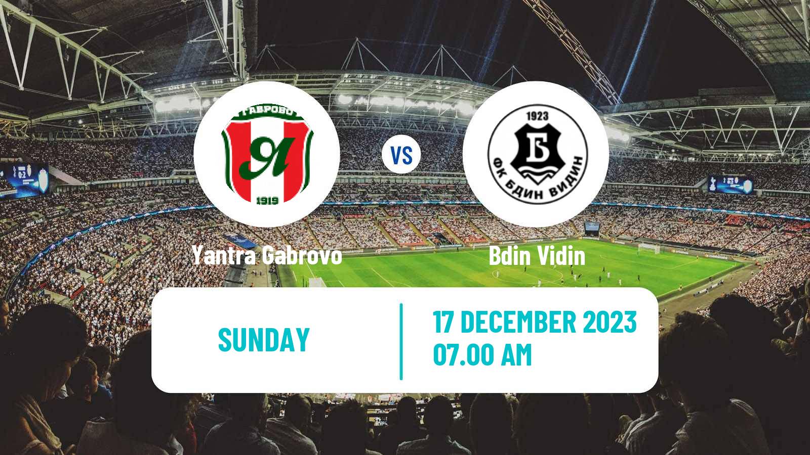 Soccer Bulgarian Vtora Liga Yantra Gabrovo - Bdin Vidin