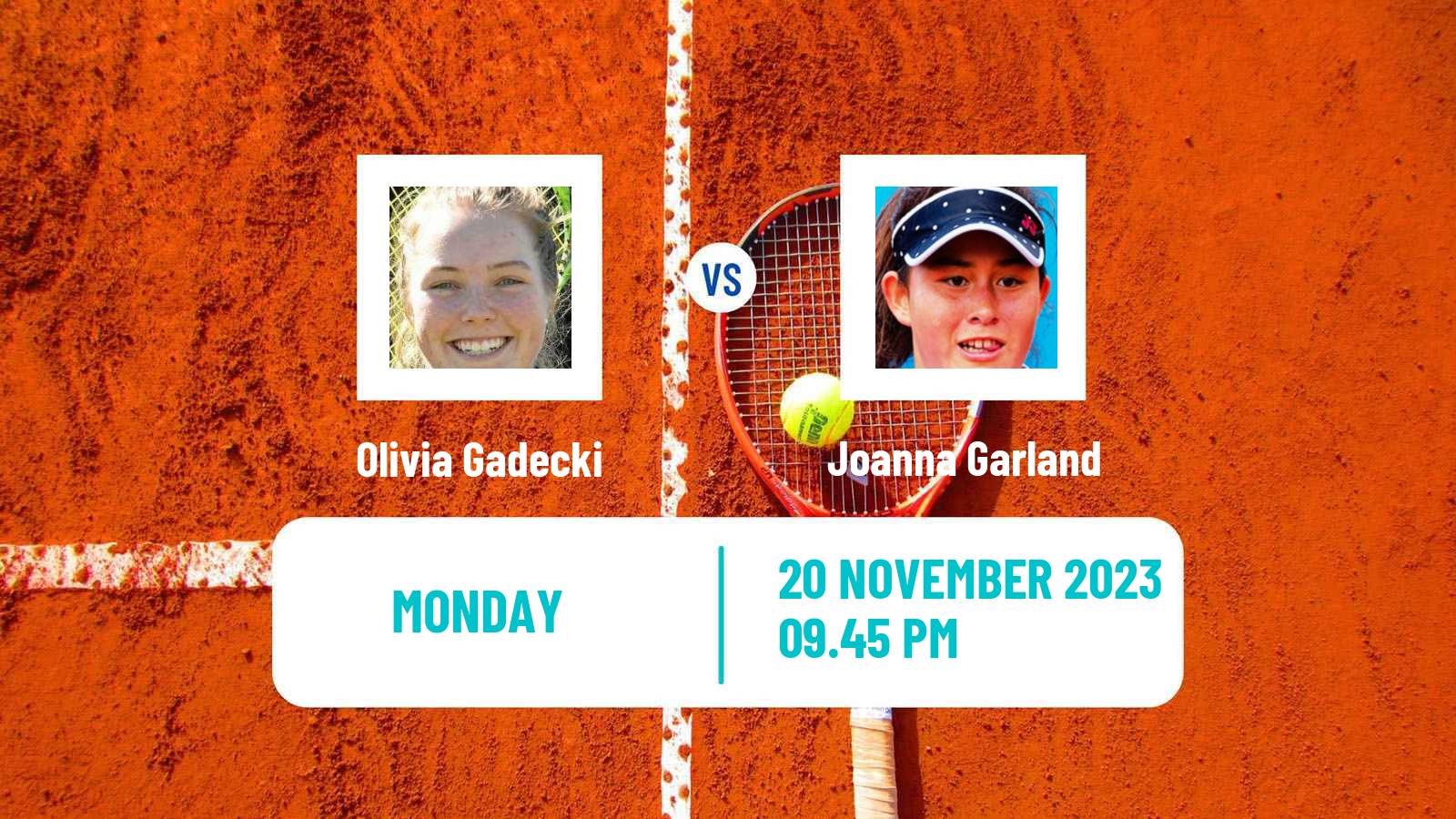 Tennis ITF W60 Brisbane Women 2023 Olivia Gadecki - Joanna Garland