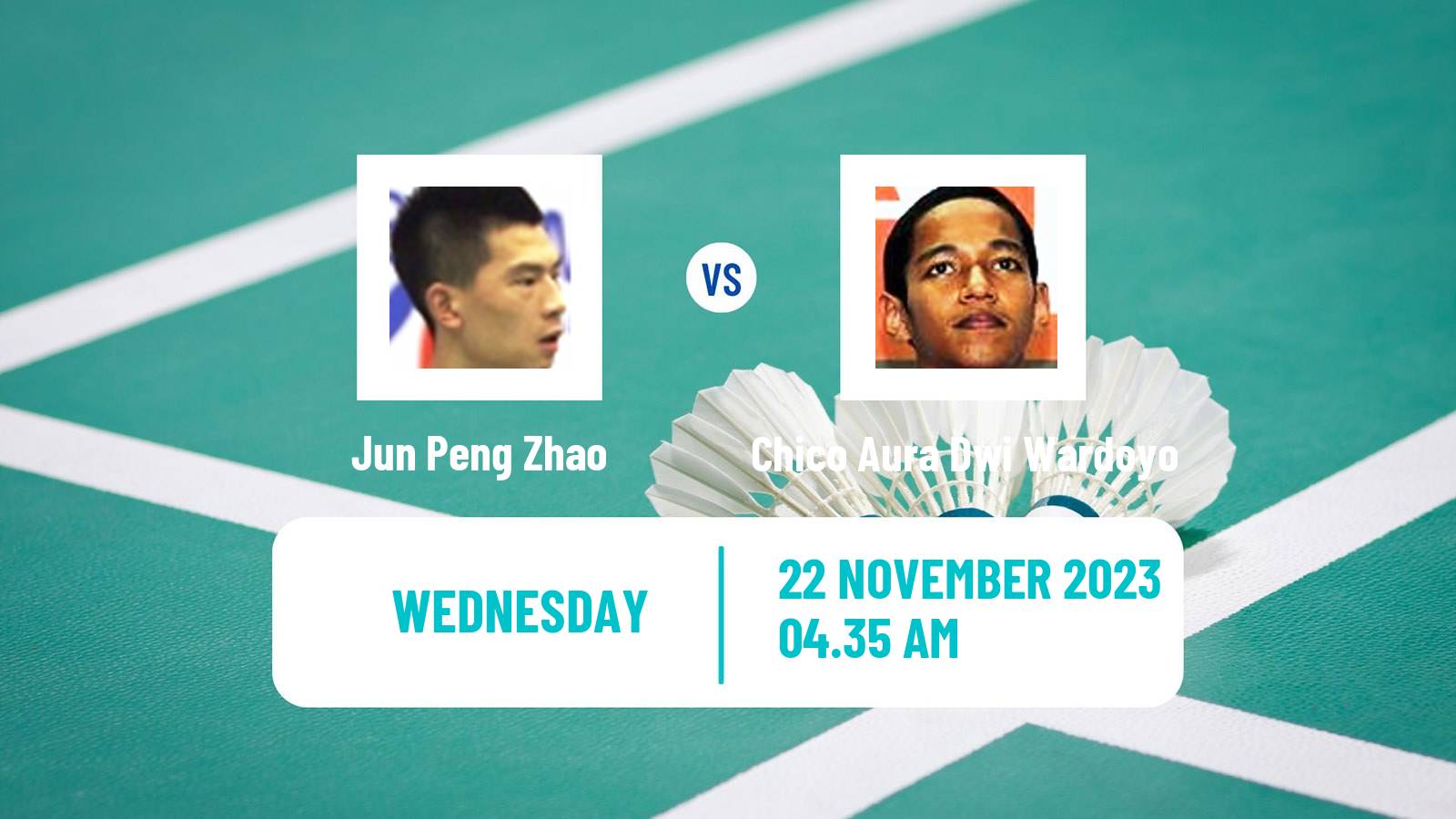 Badminton BWF World Tour China Masters 2 Men Jun Peng Zhao - Chico Aura Dwi Wardoyo