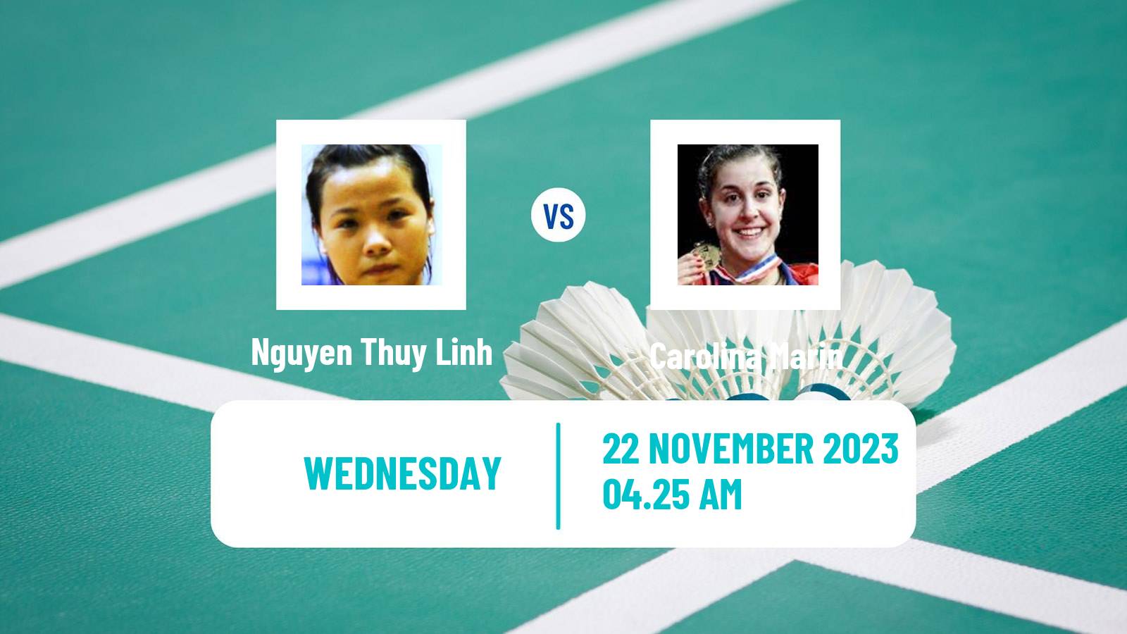 Badminton BWF World Tour China Masters 2 Women Nguyen Thuy Linh - Carolina Marin