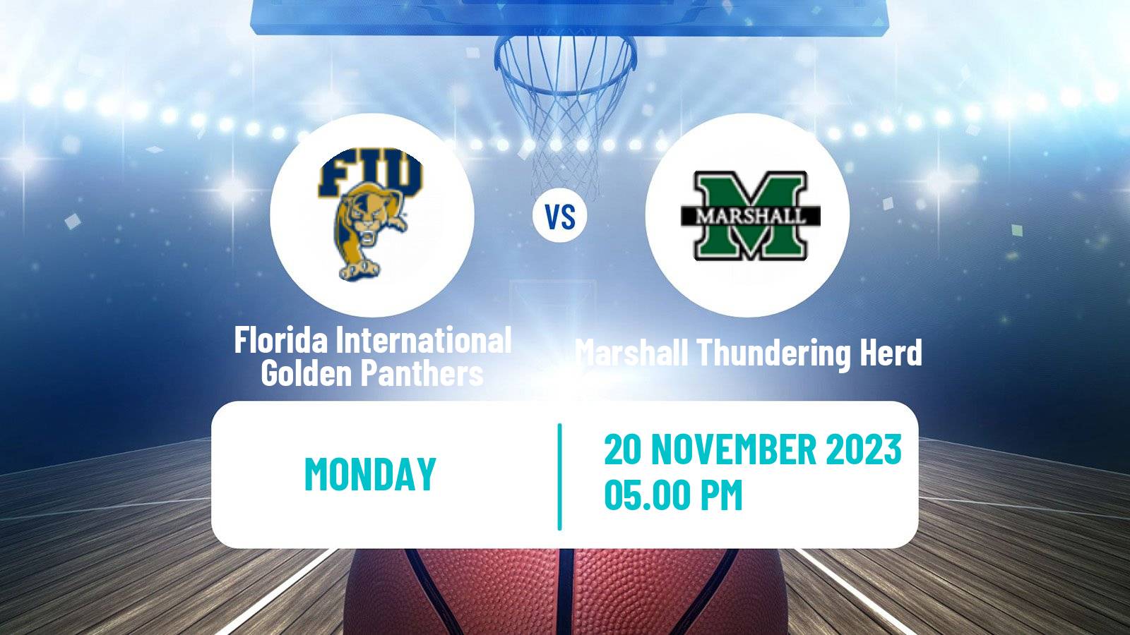 Basketball NCAA College Basketball Florida International Golden Panthers - Marshall Thundering Herd