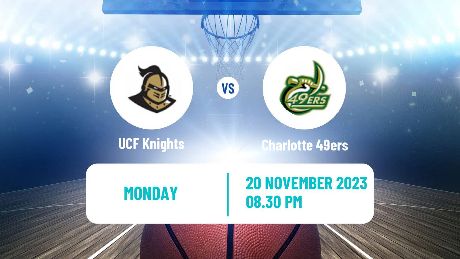 Basketball NCAA College Basketball UCF Knights - Charlotte 49ers