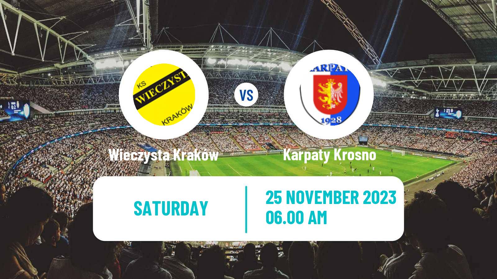Soccer Polish Division 3 - Group IV Wieczysta Kraków - Karpaty Krosno