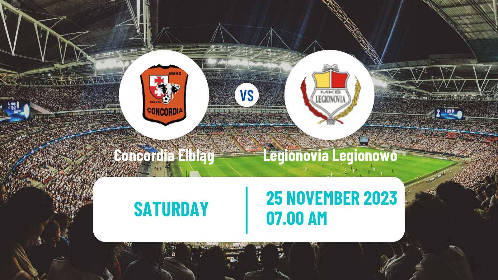 Soccer Polish Division 3 - Group I Concordia Elbląg - Legionovia Legionowo