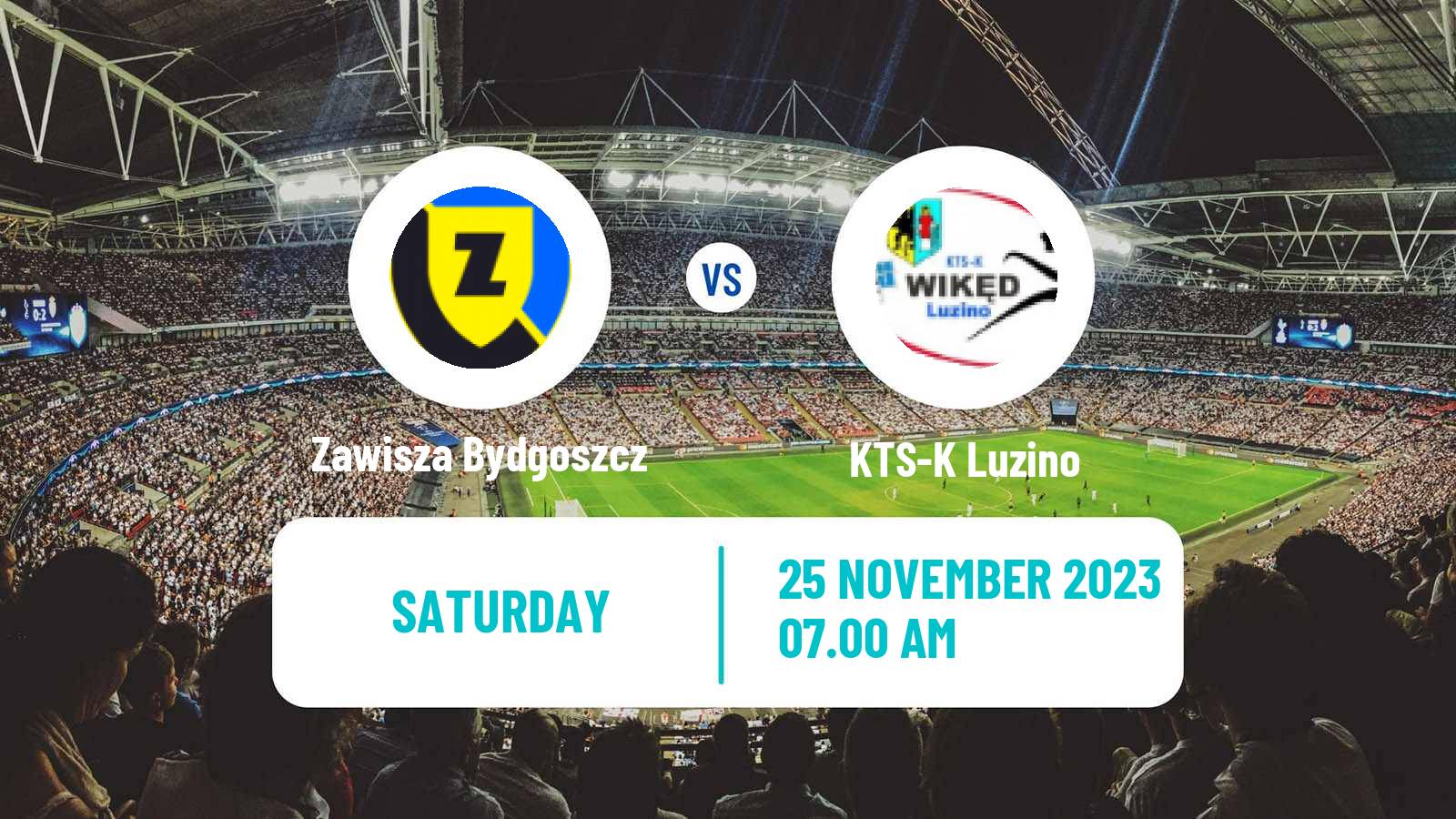 Soccer Polish Division 3 - Group II Zawisza Bydgoszcz - Luzino