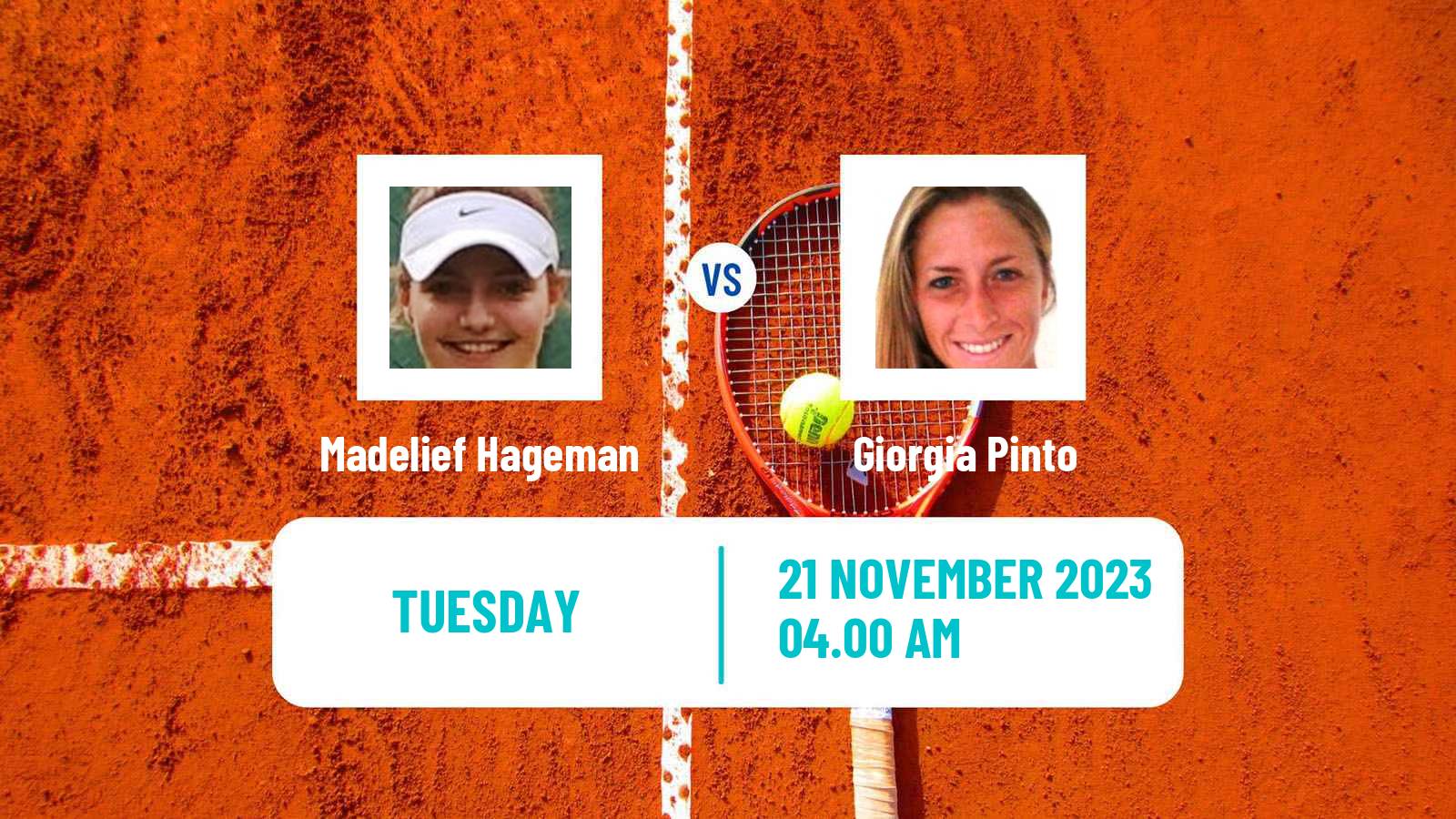 Tennis ITF W15 Antalya 37 Women 2023 Madelief Hageman - Giorgia Pinto