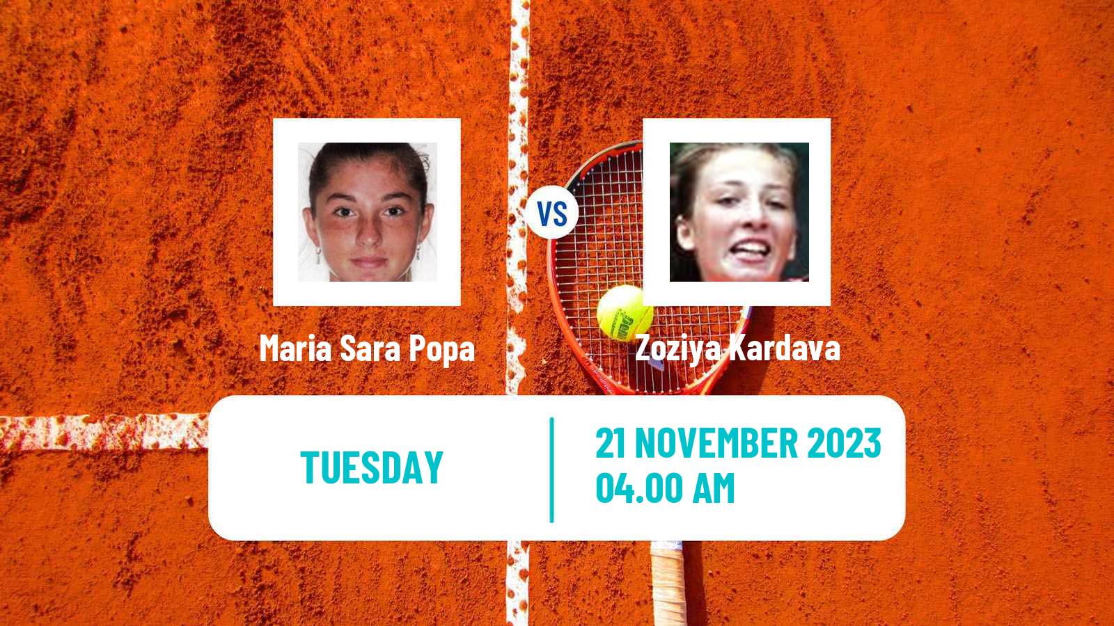 Tennis ITF W15 Antalya 37 Women 2023 Maria Sara Popa - Zoziya Kardava